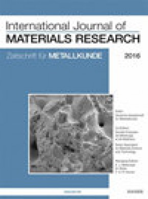 International Journal Of Materials Research杂志