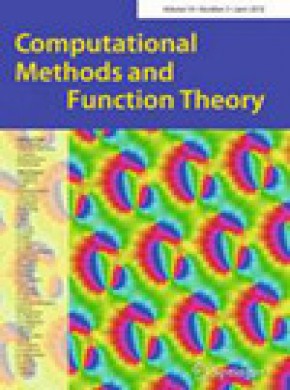 Computational Methods And Function Theory杂志