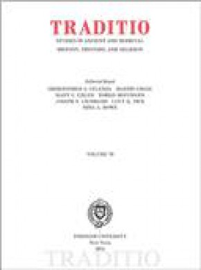 Traditio-studies In Ancient And Medieval History Thought And Religion杂志